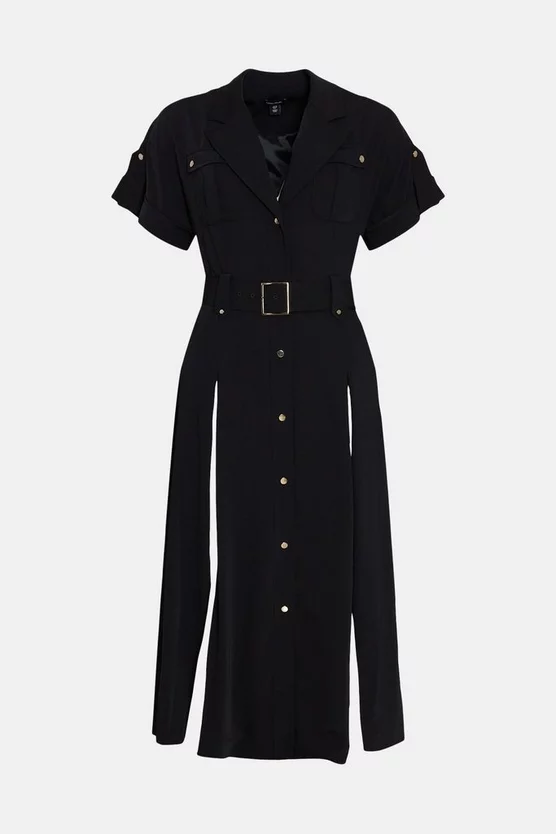 Best deal ๐คฉ Karen Millen Soft Tailored Pleated Colourblock ๐ Shirt Midi ๐ Dress ๐ 6 Best deal ๐คฉ Karen Millen Soft Tailored Pleated Colourblock ๐ Shirt Midi ๐ Dress ๐ - Image 4