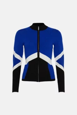 Top 10 ๐ Karen Millen Sporty Colour Block High Neck Knit Top โ 11 Top 10 ๐ Karen Millen Sporty Colour Block High Neck Knit Top โ -Karen Millen Outlet store bkk02074 cobalt xl 3