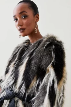 Budget โ Karen Millen Jacquard Faux Fur Pu Belted ๐งฅ Coat - beige ๐ 10 Budget โ Karen Millen Jacquard Faux Fur Pu Belted ๐งฅ Coat - beige ๐ -Karen Millen Outlet store bkk02261 beige xl 2