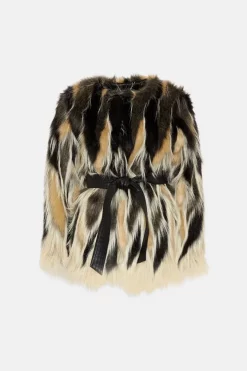 Budget โ Karen Millen Jacquard Faux Fur Pu Belted ๐งฅ Coat - beige ๐ 11 Budget โ Karen Millen Jacquard Faux Fur Pu Belted ๐งฅ Coat - beige ๐ -Karen Millen Outlet store bkk02261 beige xl 3