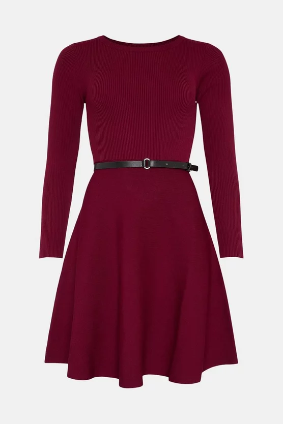 New ๐ Karen Millen Crew Neck Knitted Skater Mini ๐ Dress ๐ฅ 6 New ๐ Karen Millen Crew Neck Knitted Skater Mini ๐ Dress ๐ฅ - Image 4