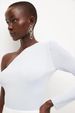 Hot Sale 😍 Karen Millen One Shoulder Rib Knit Jumper 🥰