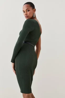 Brand new ๐ Karen Millen One Shoulder Rib Knit Belted Mini ๐ Dress ๐ 10 Brand new ๐ Karen Millen One Shoulder Rib Knit Belted Mini ๐ Dress ๐ -Karen Millen Outlet store bkk02302 forest xl 2