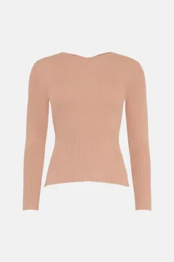 New โค๏ธ Karen Millen Lace Back Rib Knit Top ๐ฅ 12 New โค๏ธ Karen Millen Lace Back Rib Knit Top ๐ฅ -Karen Millen Outlet store bkk02303 blush xl 3
