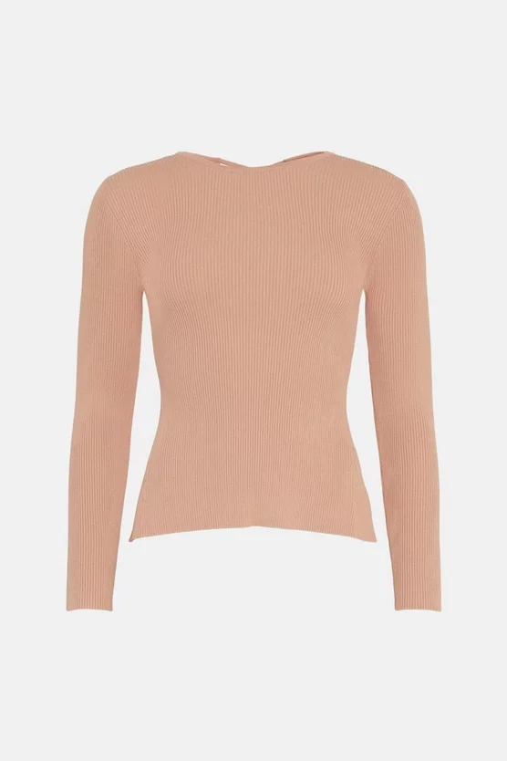 New โค๏ธ Karen Millen Lace Back Rib Knit Top ๐ฅ 6 New โค๏ธ Karen Millen Lace Back Rib Knit Top ๐ฅ - Image 4