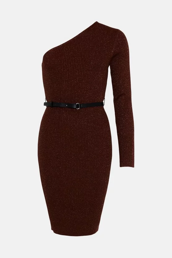 Top 10 🎉 Karen Millen One Shoulder Rib Knit Belted Mini 👗 Dress ✨ 6 Top 10 🎉 Karen Millen One Shoulder Rib Knit Belted Mini 👗 Dress ✨ - Image 4