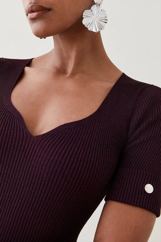 Best Pirce ❤️ Karen Millen Sweetheart Neck Rib Knit Mini 👗 Dress 🤩 4 Best Pirce ❤️ Karen Millen Sweetheart Neck Rib Knit Mini 👗 Dress 🤩 - Image 2