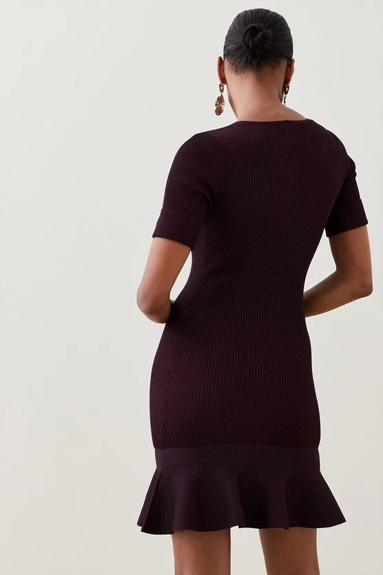 Best Pirce ❤️ Karen Millen Sweetheart Neck Rib Knit Mini 👗 Dress 🤩 5 Best Pirce ❤️ Karen Millen Sweetheart Neck Rib Knit Mini 👗 Dress 🤩 - Image 3