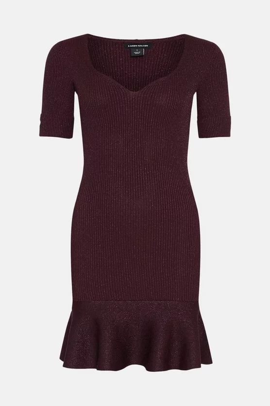 Best Pirce ❤️ Karen Millen Sweetheart Neck Rib Knit Mini 👗 Dress 🤩 6 Best Pirce ❤️ Karen Millen Sweetheart Neck Rib Knit Mini 👗 Dress 🤩 - Image 4