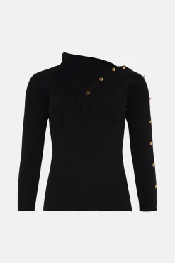 Best Sale โญ Karen Millen Envelope Neck Rib Knit Top ๐ 10 Best Sale โญ Karen Millen Envelope Neck Rib Knit Top ๐ -Karen Millen Outlet store bkk02317 black xl 3