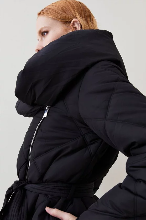Buy ⭐ Karen Millen Long Quilted Shawl Collar Puffer 🧥 Coat ✨ 4 Buy ⭐ Karen Millen Long Quilted Shawl Collar Puffer 🧥 Coat ✨ - Image 2
