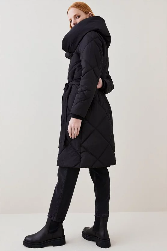 Buy ⭐ Karen Millen Long Quilted Shawl Collar Puffer 🧥 Coat ✨ 5 Buy ⭐ Karen Millen Long Quilted Shawl Collar Puffer 🧥 Coat ✨ - Image 3