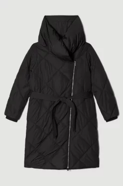 Buy ⭐ Karen Millen Long Quilted Shawl Collar Puffer 🧥 Coat ✨ 12 Buy ⭐ Karen Millen Long Quilted Shawl Collar Puffer 🧥 Coat ✨ -Karen Millen Outlet store bkk02419 black xl 3