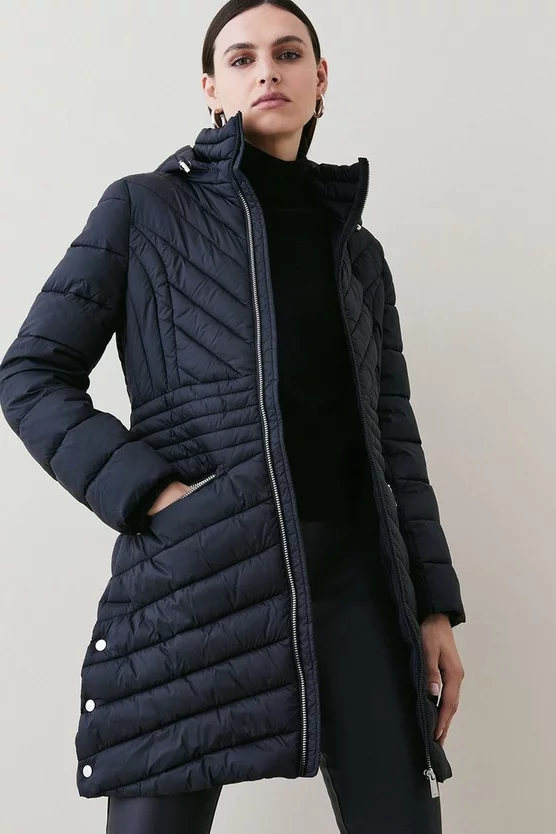 Cheap 😉 Karen Millen Lightweight Puffer Packable Midi 🧥 Coat 🛒 6 Cheap 😉 Karen Millen Lightweight Puffer Packable Midi 🧥 Coat 🛒 - Image 4
