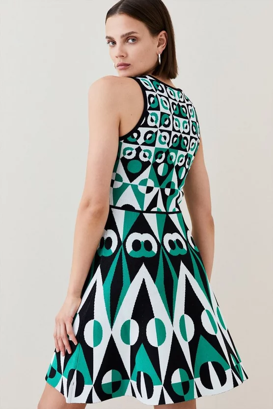 Best deal โค๏ธ Karen Millen Embellished Geo Jacquard Swing Mini ๐ Dress ๐ฅ 5 Best deal โค๏ธ Karen Millen Embellished Geo Jacquard Swing Mini ๐ Dress ๐ฅ - Image 3