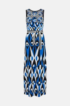Coupon 😉 Karen Millen Embellished Geo Jacquard Maxi 👗 Dress 🤩 -Karen Millen Outlet store bkk02496 cobalt xl 3