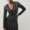 Buy 👍 Karen Millen Cutout Embellished Geo Jacquard Knit Mini 👗 Dress - black 🤩 1 Buy 👍 Karen Millen Cutout Embellished Geo Jacquard Knit Mini 👗 Dress - black 🤩 -Karen Millen Outlet store bkk02514 black xl