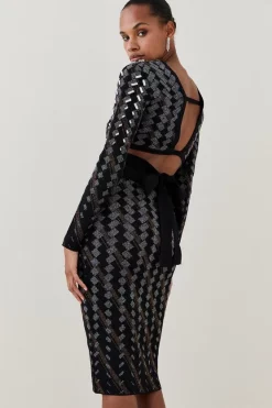 Best Sale 😀 Karen Millen Cutout Embellished Geo Jacquard Knit Top - black 😉 10 Best Sale 😀 Karen Millen Cutout Embellished Geo Jacquard Knit Top - black 😉 -Karen Millen Outlet store bkk02517 black xl 2