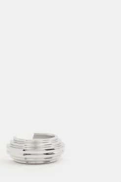 Flash Sale 🌟 Karen Millen Silver Plated Stainless Steel Hoops 🥰 -Karen Millen Outlet store bkk02578 silver xl 3