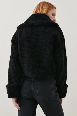 Best Sale 👏 Karen Millen Teddy Short Cosy 🧥 Coat 🎁 11 Best Sale 👏 Karen Millen Teddy Short Cosy 🧥 Coat 🎁 -Karen Millen Outlet store bkk02605 black xl 2