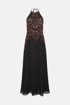 Buy ⭐ Karen Millen Embellished Bodice Woven Maxi 👗 Dress - black 🎉 -Karen Millen Outlet store bkk02682 black xl 3