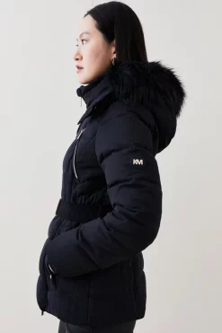 Buy 🔔 Karen Millen Premium Faux Fur Trim Belted Down Short Puffer Jacket - black ✨ 14 Buy 🔔 Karen Millen Premium Faux Fur Trim Belted Down Short Puffer Jacket - black ✨ -Karen Millen Outlet store bkk02772 black xl 5