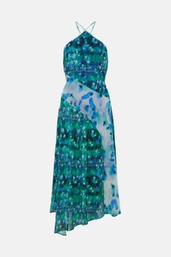 Best Pirce 🎁 Karen Millen Mixed Ditsy Frill Halter Woven Midi 👗 Dress - floral ❤️ -Karen Millen Outlet store bkk02874 floral xl 3
