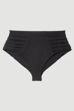 Deals 🤩 Karen Millen Bandage Sheer Stripe 👙 Bikini Bottoms 😀 -Karen Millen Outlet store bkk02908 black xl 3