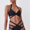 Best deal ✔️ Karen Millen Bandage Strappy 👙 Bikini Bottoms 🌟 -Karen Millen Outlet store bkk02912 black xl
