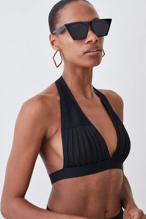 Discount ๐ Karen Millen Bandage Sheer Stripe Halter Neck Top ๐ 4 Discount ๐ Karen Millen Bandage Sheer Stripe Halter Neck Top ๐ - Image 2