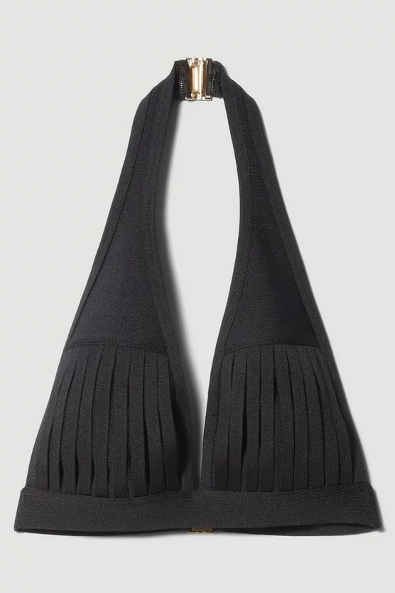 Discount ๐ Karen Millen Bandage Sheer Stripe Halter Neck Top ๐ 6 Discount ๐ Karen Millen Bandage Sheer Stripe Halter Neck Top ๐ - Image 4