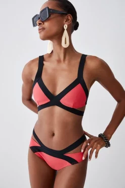 Buy 🤩 Karen Millen Bandage Colour Block Strappy 👙 Bikini Top 👍