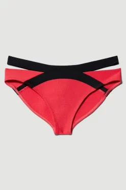 Budget 🧨 Karen Millen Bandage Colour Block Strappy 👙 Bikini Bottoms ✔️ -Karen Millen Outlet store bkk02917 coral xl 3