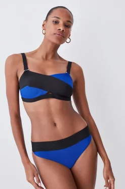 Best deal 😀 Karen Millen Bandage Colour Block 👙 Bikini Bottoms - cobalt 🎁
