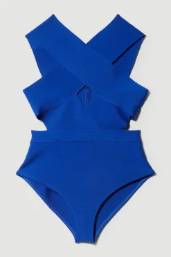 Cheapest โญ Karen Millen Bandage Textured Cross Front ๐ฉฑ Swimsuit ๐ฅ 12 Cheapest โญ Karen Millen Bandage Textured Cross Front ๐ฉฑ Swimsuit ๐ฅ -Karen Millen Outlet store bkk02923 cobalt xl 3