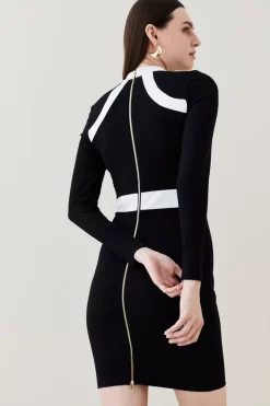 Hot Sale 😀 Karen Millen Rivet Detail Ponte Jersey Mini 👗 Dress 🎉 10 Hot Sale 😀 Karen Millen Rivet Detail Ponte Jersey Mini 👗 Dress 🎉 -Karen Millen Outlet store bkk02949 black xl 2