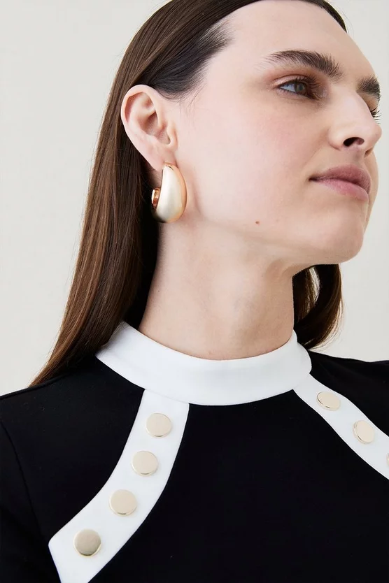 Hot Sale 😀 Karen Millen Rivet Detail Ponte Jersey Mini 👗 Dress 🎉 7 Hot Sale 😀 Karen Millen Rivet Detail Ponte Jersey Mini 👗 Dress 🎉 - Image 5