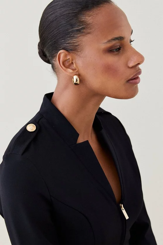 Top 10 โค๏ธ Karen Millen Military Zip Front Ponte Jersey Blazer ๐ 4 Top 10 โค๏ธ Karen Millen Military Zip Front Ponte Jersey Blazer ๐ - Image 2