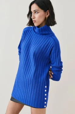 Coupon 😍 Karen Millen Wool Rib Roll Neck Jumper 😀