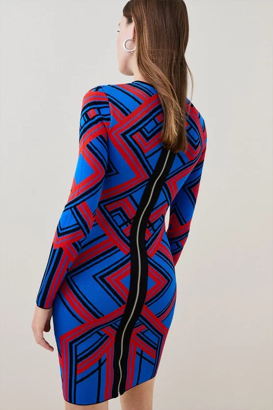 Best deal 🌟 Karen Millen Placement Stripe Jacquard Knit Pencil Mini 👗 Dress 🌟 7 Best deal 🌟 Karen Millen Placement Stripe Jacquard Knit Pencil Mini 👗 Dress 🌟 - Image 5