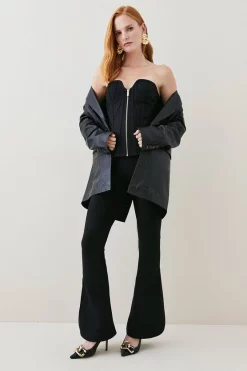 Best Pirce ๐ Karen Millen Split Hem Flare Bandage Knit Trousers - black ๐ 10 Best Pirce ๐ Karen Millen Split Hem Flare Bandage Knit Trousers - black ๐ -Karen Millen Outlet store bkk03092 black xl 2