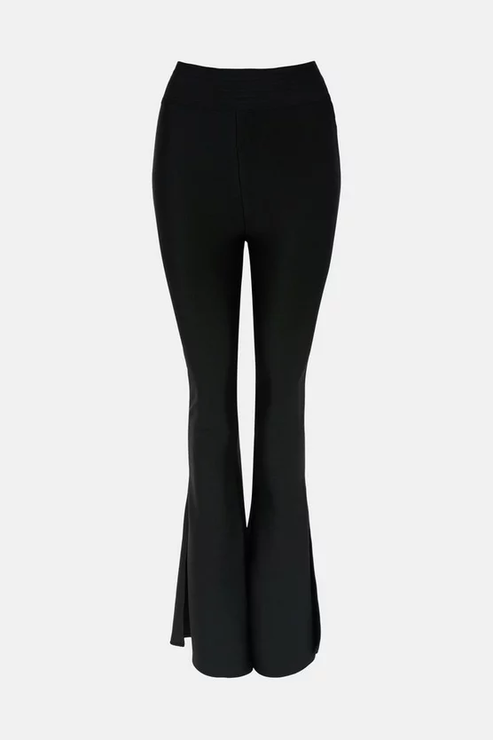 Best Pirce ๐ Karen Millen Split Hem Flare Bandage Knit Trousers - black ๐ 6 Best Pirce ๐ Karen Millen Split Hem Flare Bandage Knit Trousers - black ๐ - Image 4