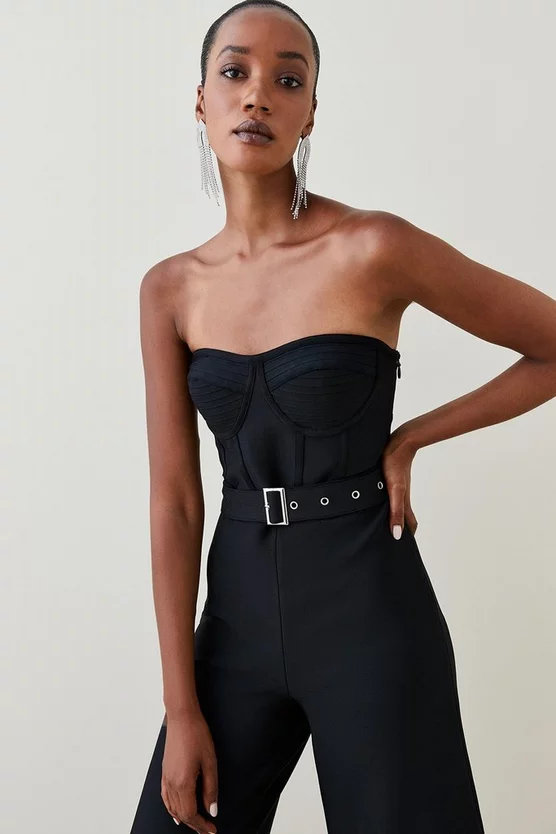Discount ๐งจ Karen Millen Bustier Bandage Knit Wide Leg Jumpsuit ๐ฅ 4 Discount ๐งจ Karen Millen Bustier Bandage Knit Wide Leg Jumpsuit ๐ฅ - Image 2