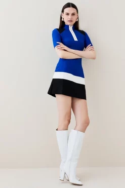 Top 10 ✨ Karen Millen Colour Block Bandage Swing Mini 👗 Dress 😀