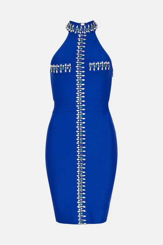 Cheapest ๐ Karen Millen Embellished Bandage Knit Halter Mini ๐ Dress ๐ฅฐ 6 Cheapest ๐ Karen Millen Embellished Bandage Knit Halter Mini ๐ Dress ๐ฅฐ - Image 4