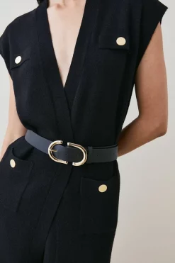 Promo 😀 Karen Millen Wool Blend Edge To Edge Maxi Knit Cardigan 🥰 -Karen Millen Outlet store bkk03121 black xl 2