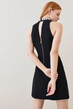 Deals 🔥 Karen Millen Crystal Embellished Woven Thigh Split Mini 😍 16 Deals 🔥 Karen Millen Crystal Embellished Woven Thigh Split Mini 😍 -Karen Millen Outlet store bkk03204 black xl 2