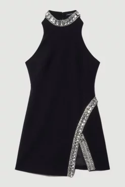 Deals 🔥 Karen Millen Crystal Embellished Woven Thigh Split Mini 😍 17 Deals 🔥 Karen Millen Crystal Embellished Woven Thigh Split Mini 😍 -Karen Millen Outlet store bkk03204 black xl 3