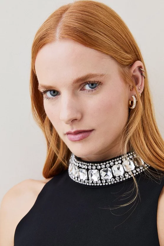 Deals 🔥 Karen Millen Crystal Embellished Woven Thigh Split Mini 😍 7 Deals 🔥 Karen Millen Crystal Embellished Woven Thigh Split Mini 😍 - Image 5