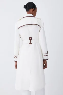 Cheapest 🎁 Karen Millen Collar Detail Belted Trench 🧥 Coat - ivory ✨ 11 Cheapest 🎁 Karen Millen Collar Detail Belted Trench 🧥 Coat - ivory ✨ -Karen Millen Outlet store bkk03248 ivory xl 2